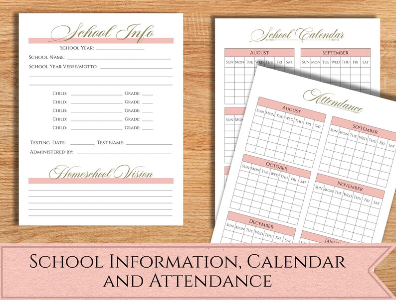 Printable Floral Homeschool Organizer - Academic Planner PDF ...