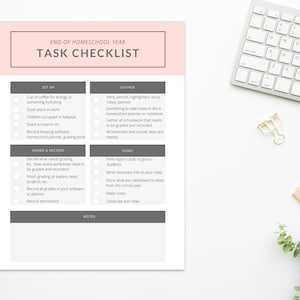 Homeschool End of Year Checklist Printable