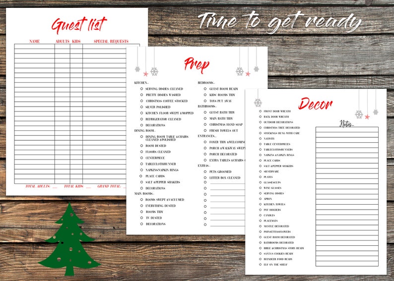 2020 Christmas Planner Printable Holiday Planner Weekly Planner Shopping List Recipe Cards Gift List Planning Kit Organizer image 7