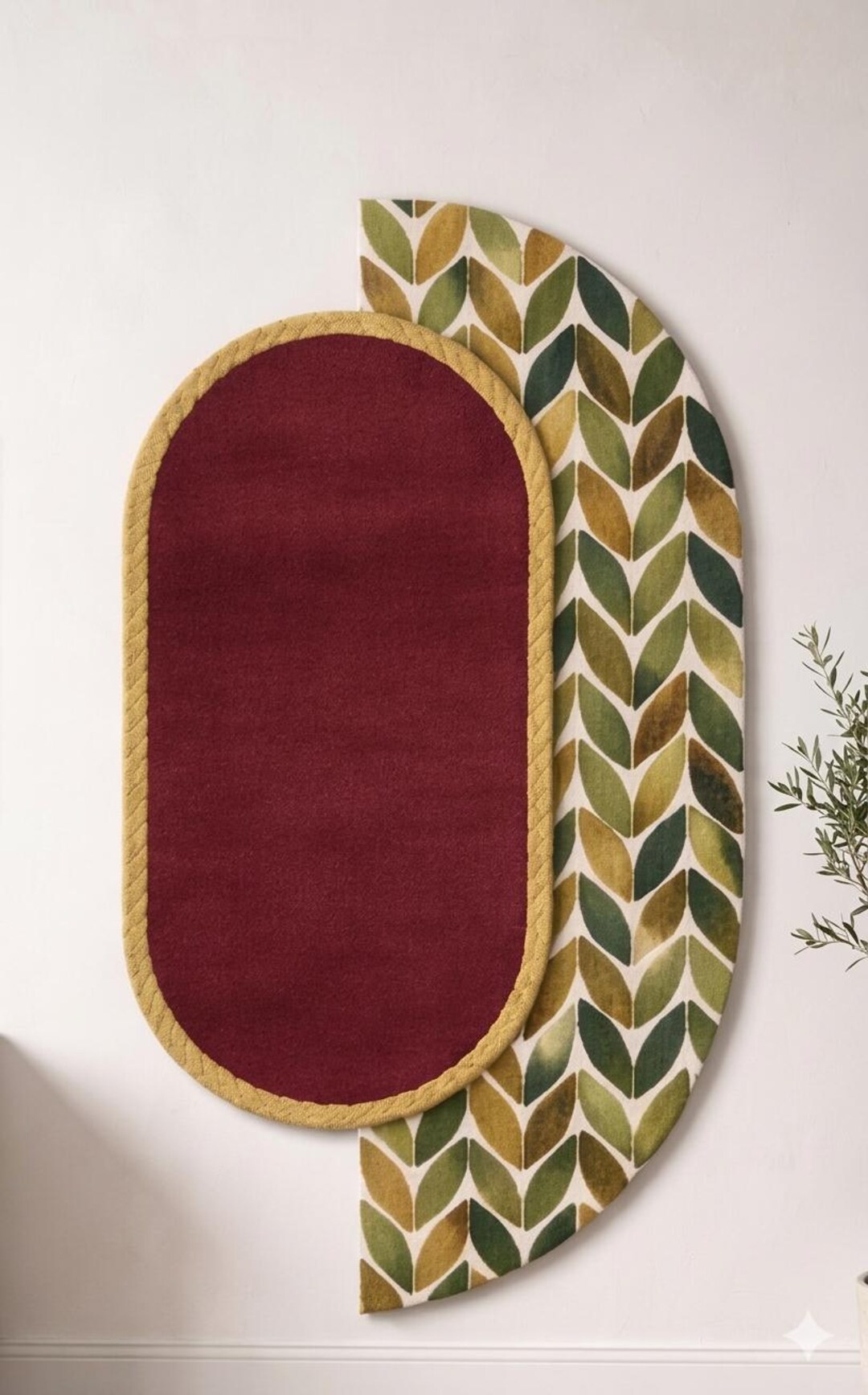 Hand Tufted Wool Rug Set, Modern Abstract Rug, - Etsy