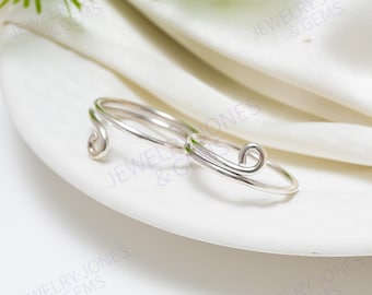 Anillo bohemio hecho a mano de dos dedos de plata de ley 925 de Buddy Splint