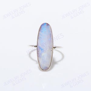 Handmade Sterling Silver Moonstone Ring: 925 Statement Jewelry