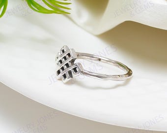 Anillo de nudo tibetano de plata hecho a mano, anillo infinito de plata de ley 925 hecho a mano