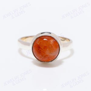 Handmade Sunstone Ring: 925 Sterling Silver Statement Ring