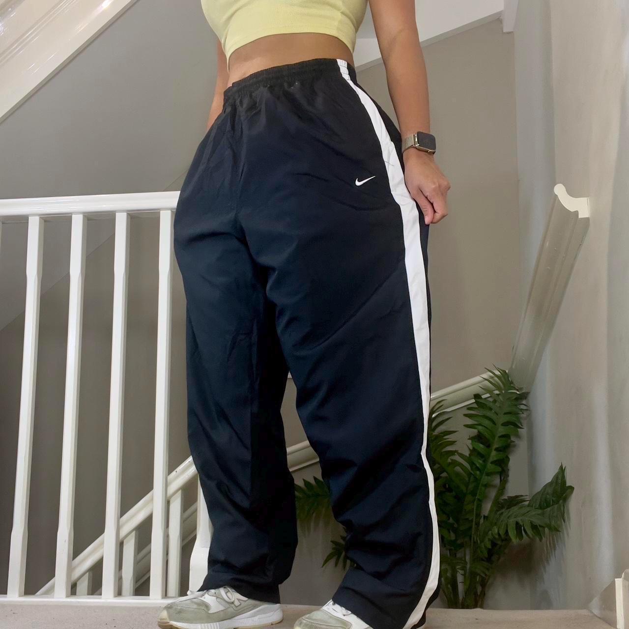 Y2K Nike Oversized Fit Windbreaker Tracksuit Bottom Track Pants