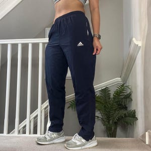 Adidas blue colourway trackpants tracksuit bottom size S unisex rare Y2K