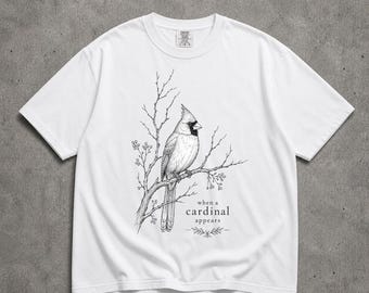 Cardinal Bird Shirt Comfort Colors®, Spiritual Memorial Tee, Nature Lover Gift