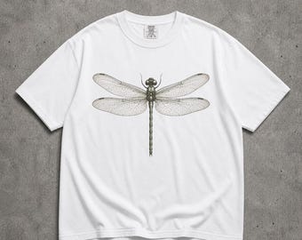 Vintage Dragonfly Shirt Comfort Colors®, 90s Retro Insect Graphic Tee, Nature Lover Gift, Boho Minimalist Tshirt, Unisex Summer Top