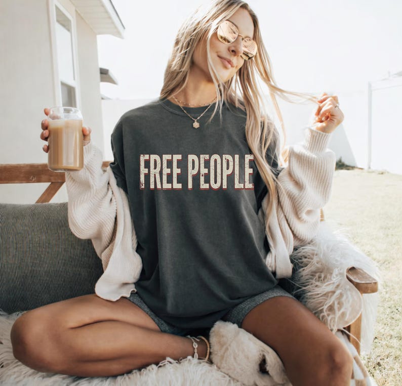 Koszulka Free People w stylu vintage z grafiką, wygodna, w kolorze, w stylu casualowym, unisex zdjęcie 12