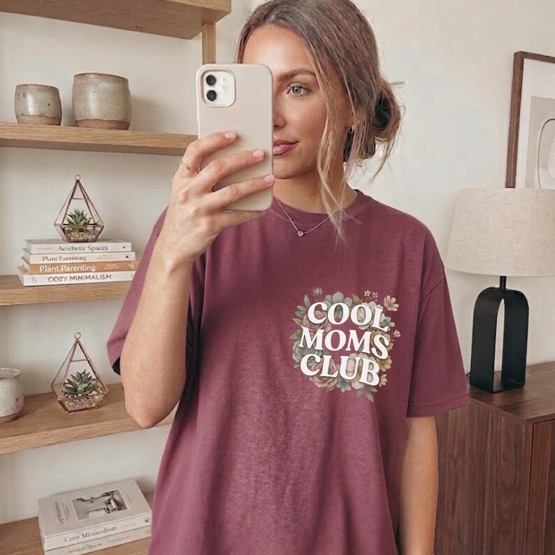 Cool Moms Club Shirt Trendy Mom Shirt Comfort Colors Tee Cute Mom Gift Mothers Day Shirt Floral Mom Shirt Berry