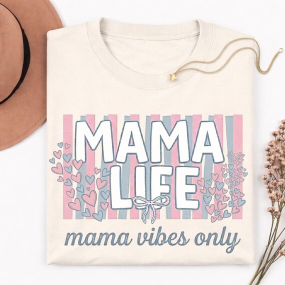 Mama Life Retro Mom Shirt, Comfort Colors Garment-Dyed Mama Tee