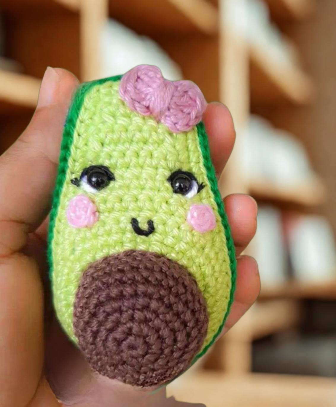 Amigurumi Avocado Crochet PDF Pattern – Cute Handmade Toy Tutorial for Beginners & Experts, DIY Soft Toy Craft