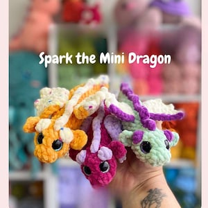 Tiny and cute handmade baby dragon amigurumi – perfect for fantasy lovers and unique gifts