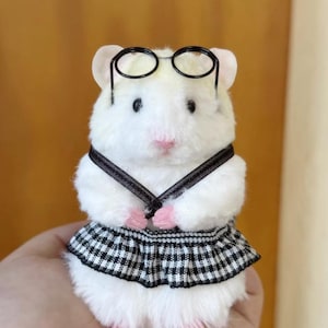 Peluche hamster faite main, poupée d&#39;art, jouet hamster réaliste, peluche douce, décoration d&#39;intérieur, cadeau pour les amateurs de hamster, poupée articulée