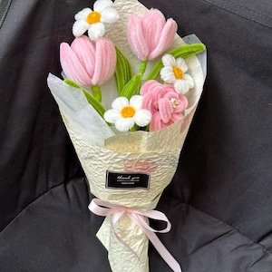 Needle Felt Flower Bouquet | Permanent Forever Flowers|Handcrafted Needle Felt Bouquet |No-Water Home Decor | Perfect Gift for Plant Lovers