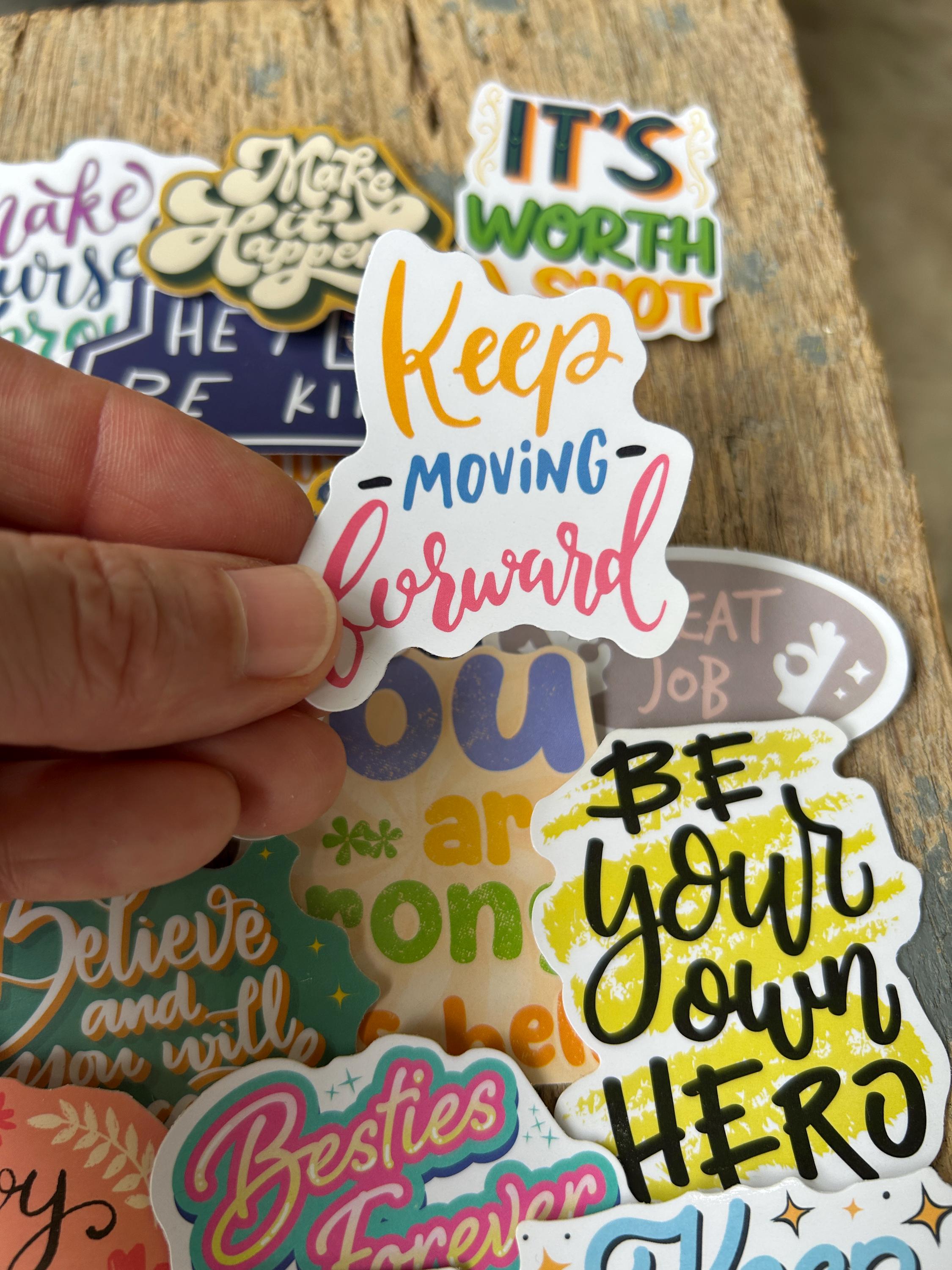 Cursive Quotes Sticker Inspirational Quote Sticker Pack, Waterproof Vinyl Decals - Etsy