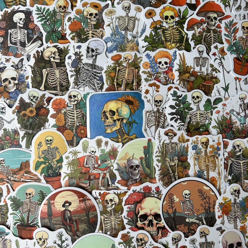 Skeleton Shells Sticker Skeleton Sticker - Etsy