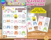 Squishy mallows Scavenger Hunt Game, Printable Squishymallows Birthday Activity Game, Plushie Party Game, Squishmallows Birthday Party Decor