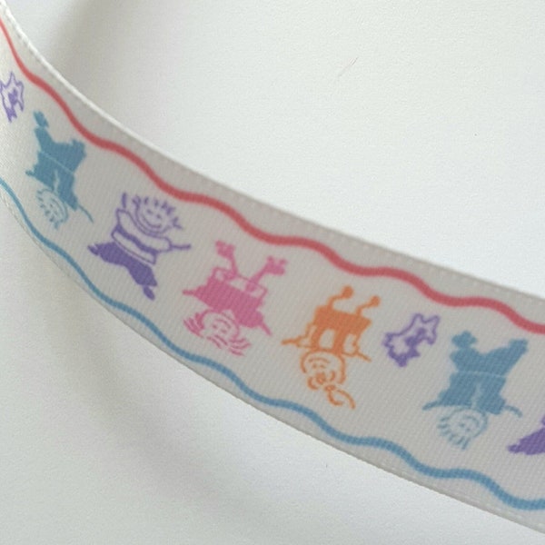 Vintage Ribbon - Crayola Children Print -10 YARDS - Offray Ribbon