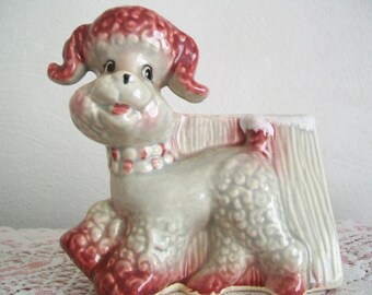 Vintage Poodle Planter -  Very Good Condition