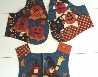 Vintage Halloween Fabric - Girl's Witch Vest Panel - Size Large - DIY