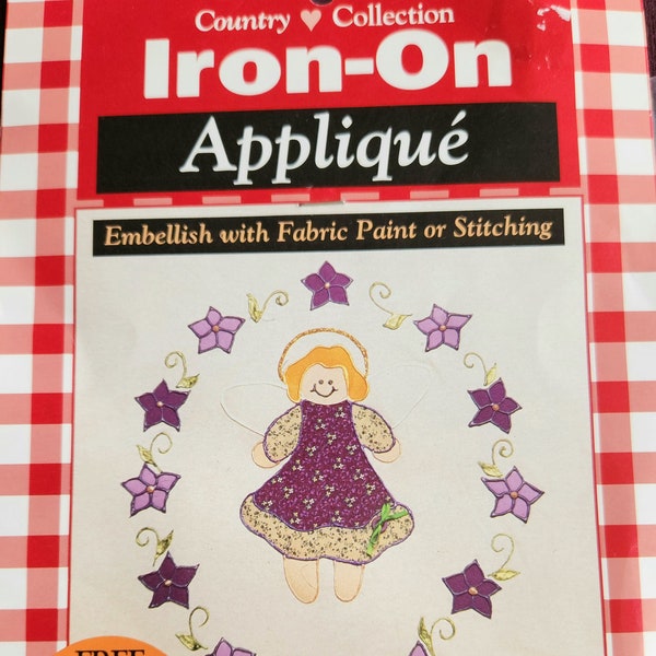 Vintage Angel Iron On Applique - 1995