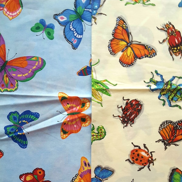 Vintage Fabric - Butterflies and Bugs REMNANT Pack