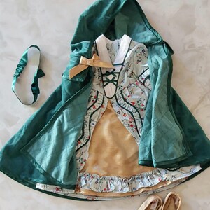 American Girl Elizabeth's Christmas Gown and Cape