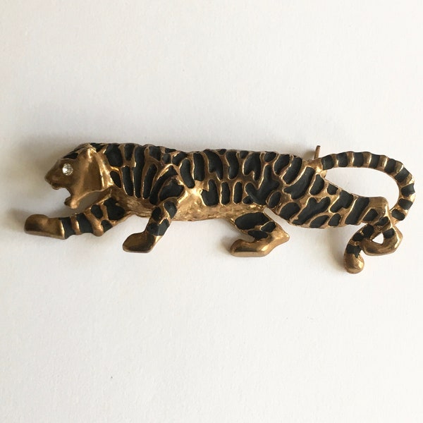 Vintage Tiger Brooch - 1990