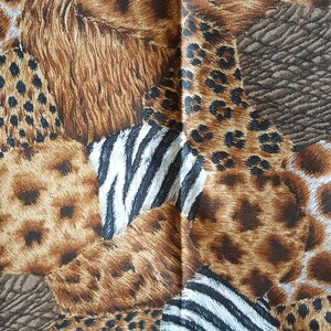 Vintage Fabric - Animal Print Patches in Dark Tones REMNANT Pack
