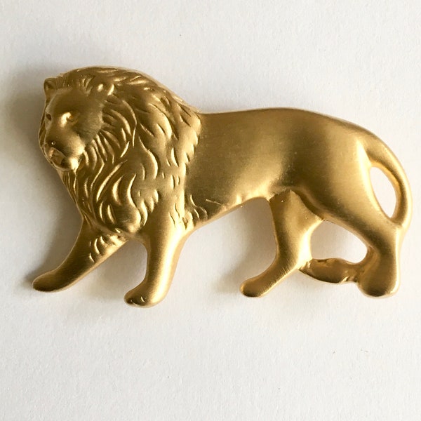 Vintage Lion Brooch - 1990