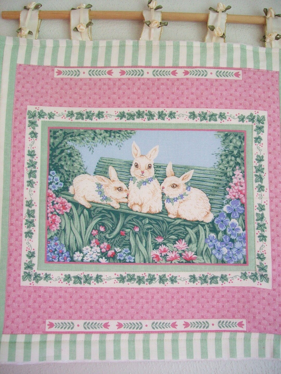 Easter Wall Hanging - Bunny Family - Shabby Chic Wallhanging - Etsy