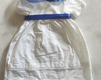 White Revolutionary War Summer Doll Dress - 18" Doll
