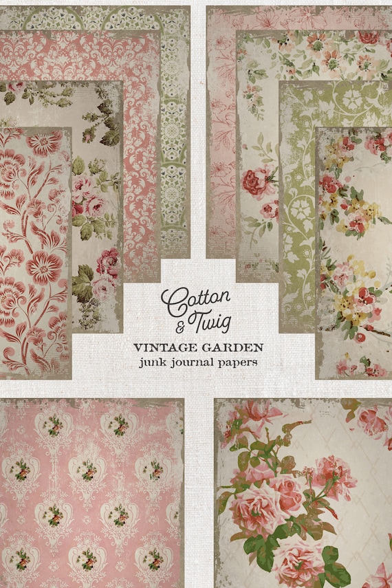 Vintage Garden Junk Journal Papers Digital Download Printable Papers Collage Papers Vintage Garden Junk Journal Papers Digital Download Printable Papers Collage Papers