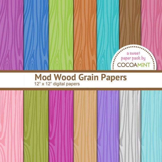 Items similar to Mod Wood Grain Papers on Etsy