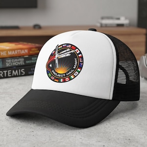 Project Hail Mary Mission Patch Trucker Hat Unisex Mesh Snapback Cap Sci Fi Book Gift Space Mission Badge Andy Weir Fan Cap