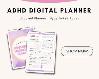 ADHD Planner: Neurodivergent Daily Organizer - Focus & Time Management (Digital PDF)