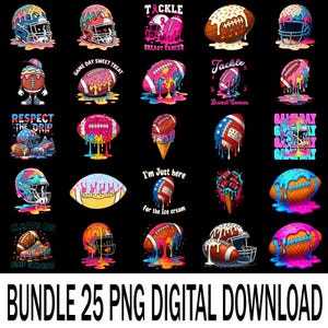 Ice Cream Drip Football PNG, Fun Football Lovers Clipart for Men Women Kids, Cute Game Day Sublimation Design, Digital Download