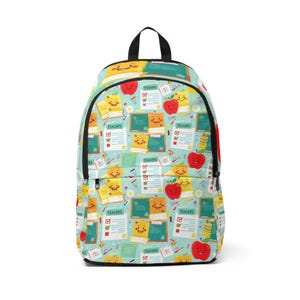 Cheerful Unisex Fabric Backpack | Fun School Bag | Cute Prints for Students | Perfect for Everyday Use | Ideal Gift for Kids and Teens