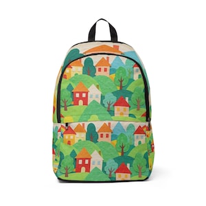 Colorful Nylon Canvas Backpack: Waterproof Travel School Bag