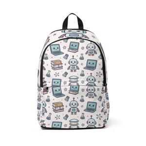 Robot Backpack: Waterproof Nylon School Travel Bag