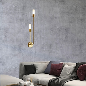 Handcrafted Brass Wall Sconce: Nautical Modern Light for Hallway, Bedroom