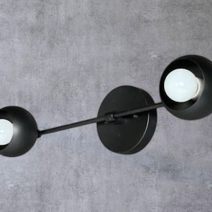 Handmade Brass Vanity Sconce: Mid-Century Modern Wall Lamp