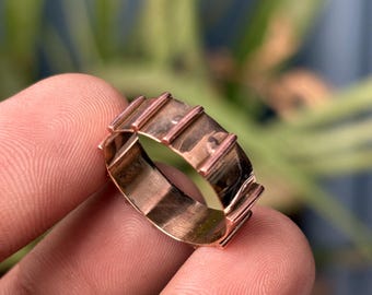 Handmade Pure Copper Ring, Rustic Boho Band, Minimalist Everyday Jewelry