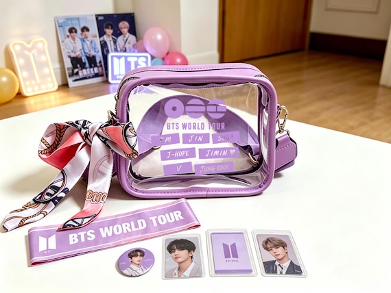 Custom BTS Self-portrait Clear Crossbody Bag, Kpop Concert Bag for Army, Bangtan Fans Gift