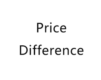 May include: Black text on a white background reads "Price Difference". The text is centered and in a simple sans-serif font. The image is a simple graphic.