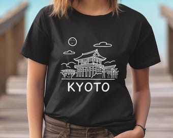 Kyoto City T-Shirt | Japan Travel Souvenir: Kiyomizu-dera Temple, Shrine, and Temple Design, Unisex Top