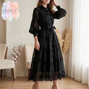 long lace fishtail dress Clarissa main image 1