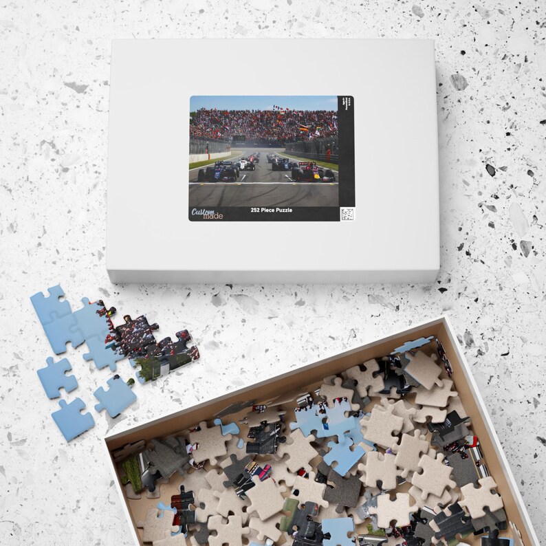 Sticker Puzzle Racing F1 Jigsaw Puzzle for Adultss: Formula1 Race Start, High Speed Track ...