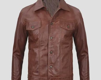 Vintage Leather Gap Jean Jacket 90s Old Trucker Jacket G Jean Type